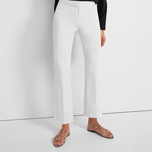 Theory Wider Straight-Leg Pant with slit on side / Stretch Cotton Pants / Size 8